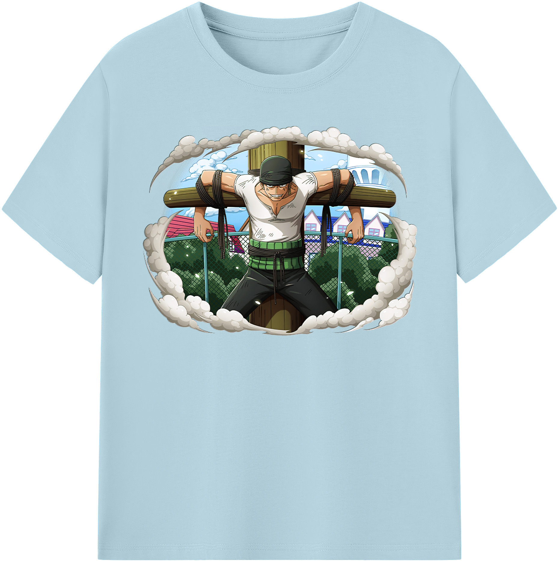 ワンピース ロロノア・ゾロ ONE PIECE Roronoa Zoro 綿100％半袖Tシャツ（フロントプリント）